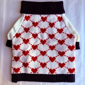 Mark & Graham Diamond Heart Dog Sweater Blue White Red XL Extra Large NEW